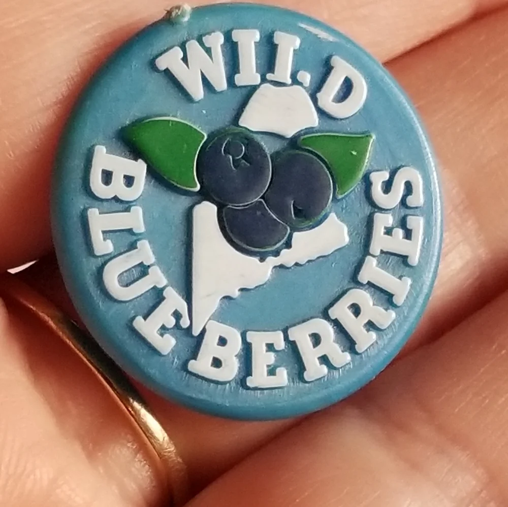 Relisted -Vintage Wild Blueberries Lapel Pin blue Festival Berry Fruit Farm - Picture 3 of 7